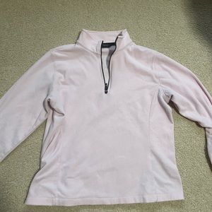 Women’s Lands End Size Small 6-8 Pink Fleece zip up long sleeve